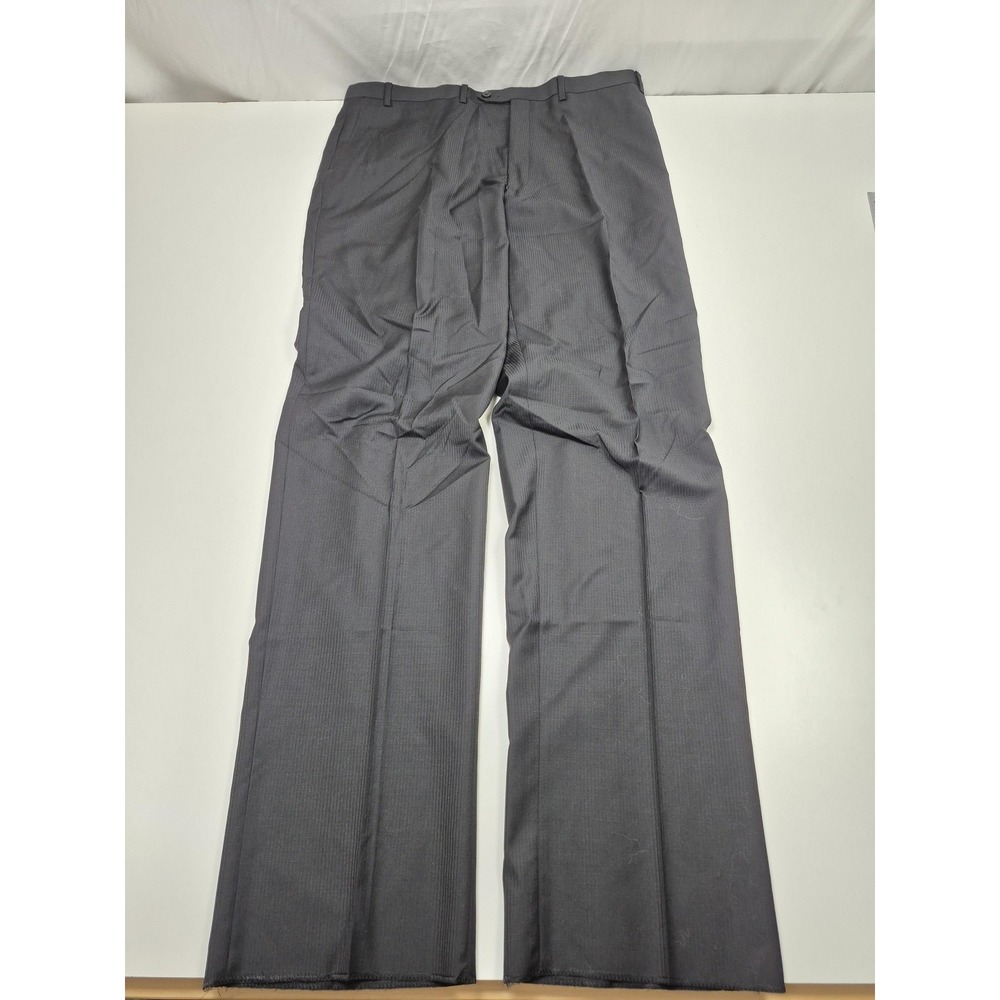 MICHAEL Michael Kors Suit Pants Mens 39x36 Black Wool Stripe Dress Formal NWT